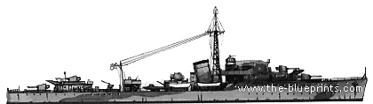 Эсминец HMS Offa (Destroyer) (1944) - чертежи, габариты, рисунки