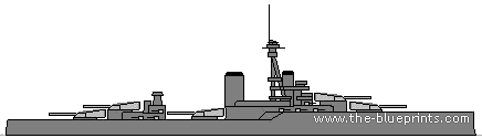 Боевой корабль HMS Orion (Battleship) - чертежи, габариты, рисунки