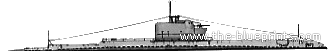 Submarine HMS Oxley (1939) - drawings, dimensions, pictures