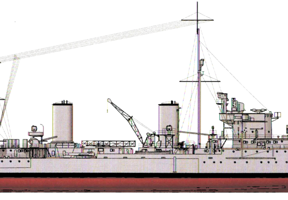 Cruiser HMS Penelope 1939 (Light Cruiser) - drawings, dimensions, pictures