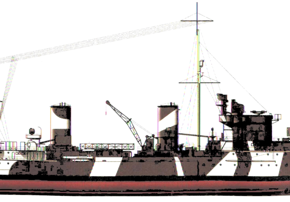 Крейсер HMS Penelope 1940 (Light Cruiser) - чертежи, габариты, рисунки
