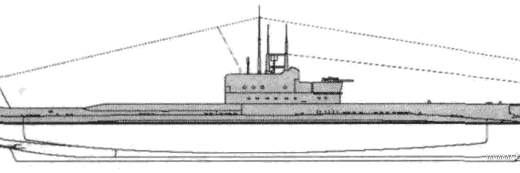 Подводная лодка HMS Perseus (1939) - чертежи, габариты, рисунки