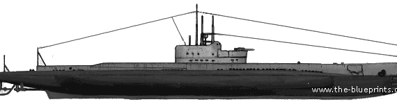 Подводная лодка HMS Perseus (1940) - чертежи, габариты, рисунки