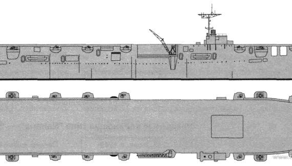 Корабль HMS Pretoria Castle (Escort Carrier) (1943) - чертежи, габариты, рисунки