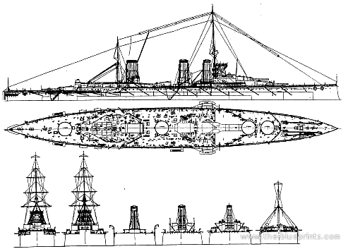 Корабль HMS Queen Mary - чертежи, габариты, рисунки