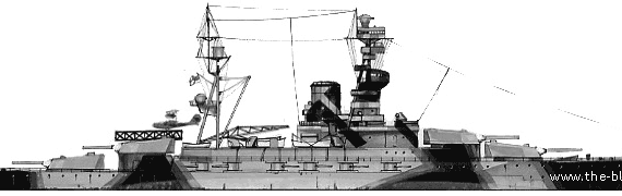 Боевой корабль HMS Ramillies (Battleship) (1940) - чертежи, габариты, рисунки