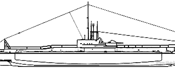 Корабль HMS Regent (Submarine) (1943) - чертежи, габариты, рисунки