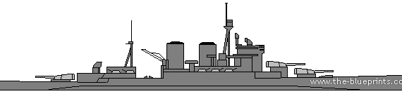 Cruiser HMS Renown (Battlecruiser) (1945) - drawings, dimensions, pictures