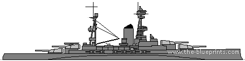 Корабль HMS Repulse (Battlecruiser) (1941) - чертежи, габариты, рисунки