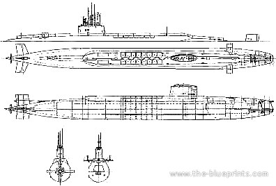 Корабль HMS Resolution S22 (Submarine) (1968) - чертежи, габариты, рисунки