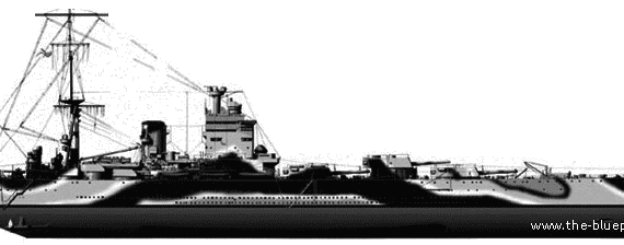 Корабль HMS Rodney (Battleship) - чертежи, габариты, рисунки