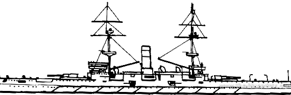 Корабль HMS Royal Sovereign (Battleship) (1904) - чертежи, габариты, рисунки