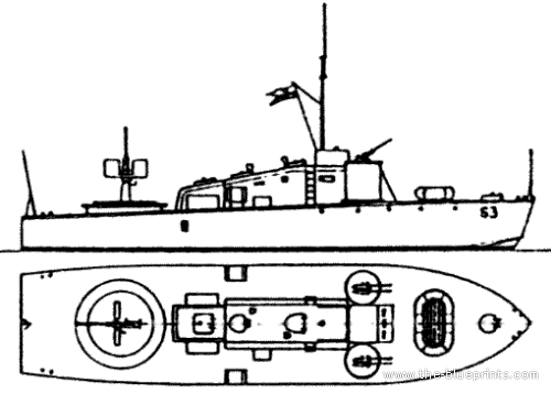 Ship HMS S-3 (Gun Boat) - drawings, dimensions, figures