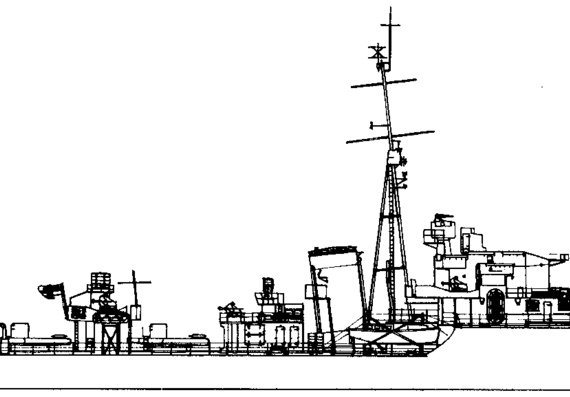 Combat ship HMS Savage (1943) - drawings, dimensions, pictures