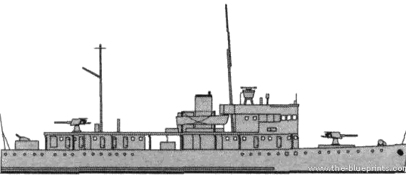 Корабль HMS Scorpion (Gunboat) (1939) - чертежи, габариты, рисунки
