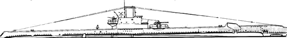 Submarine HMS Sickle (S Class) - drawings, dimensions, figures