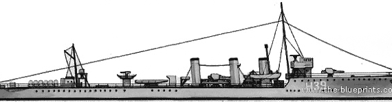Эсминец HMS Skate (Destroyer) (1939) - чертежи, габариты, рисунки