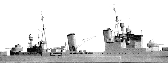Корабль HMS Southampton CL32 (Light Cruiser) - чертежи, габариты, рисунки