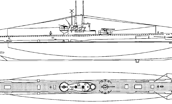 Подводная лодка HMS Spiteful 1943 (Submarine) - чертежи, габариты, рисунки
