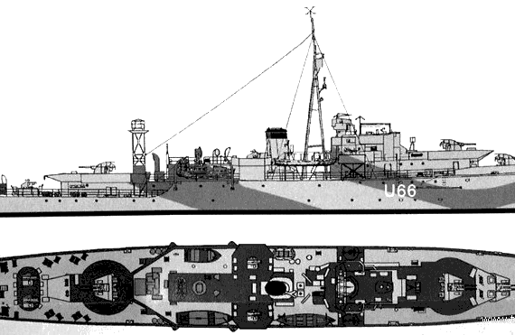 Боевой корабль HMS Starling (Destroyer) - чертежи, габариты, рисунки