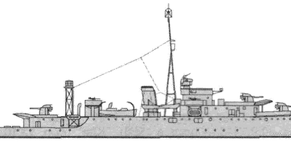 HMS Stork (Sloop) (1942) - drawings, dimensions, pictures