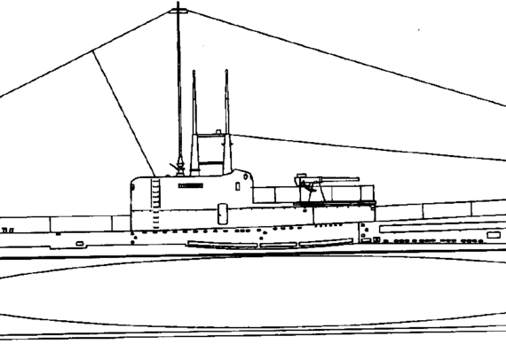 Подводная лодка HMS Sturgeon (Submarine) - чертежи, габариты, рисунки