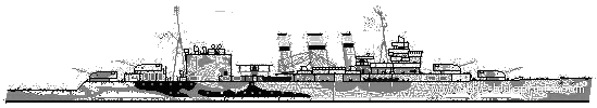 Combat ship HMS Suffolk (Cruiser) - drawings, dimensions, pictures