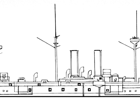 Боевой корабль HMS Superb 1892 {Battleship) - чертежи, габариты, рисунки
