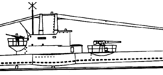 Подводная лодка HMS Surnfish (Submarine) - чертежи, габариты, рисунки