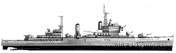 Крейсер HMS Tiger (1959) - чертежи, габариты, рисунки