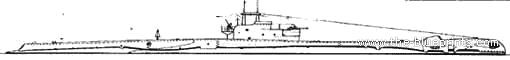 Submarine HMS Totem (T Class Submarine) - drawings, dimensions, figures