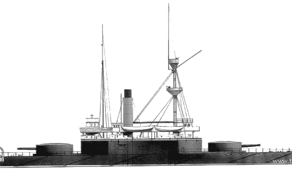 Корабль HMS Trafalgar (Battleship) (1890) - чертежи, габариты, рисунки