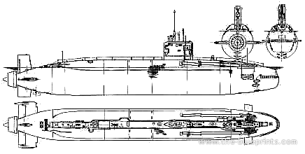 HMS Trafalgar S107 (Submarine) (1999) - drawings, dimensions, pictures