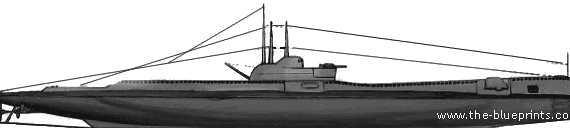 Submarine HMS Triton (1940) - drawings, dimensions, pictures