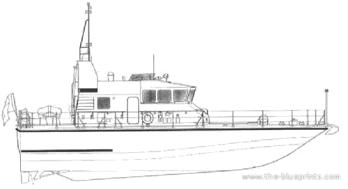 Боевой корабль HMS Trumpeter Coastal Training Craft - чертежи, габариты, рисунки