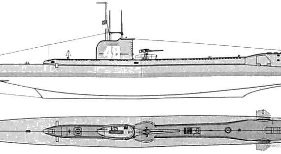 HMS Undine (Submarine) - drawings, dimensions, figures