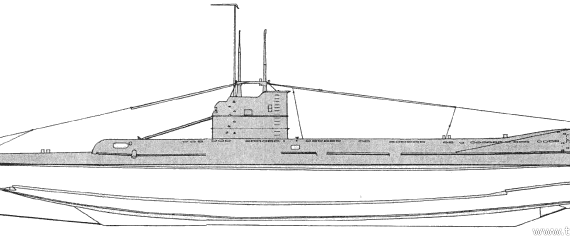 HMS Undine (Submarine) (1939) - drawings, dimensions, pictures