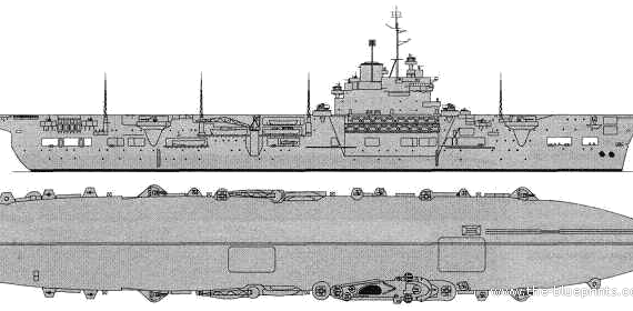 Корабль HMS Unicorn (Light Carrier) (1944) - чертежи, габариты, рисунки