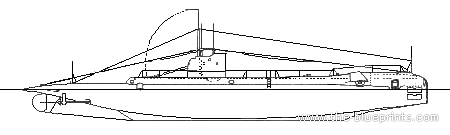 Боевой корабль HMS Unrivalled - чертежи, габариты, рисунки
