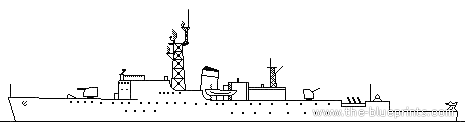 Боевой корабль HMS V Class Destroyer - чертежи, габариты, рисунки