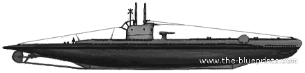 Подводная лодка HMS Venturer - чертежи, габариты, рисунки