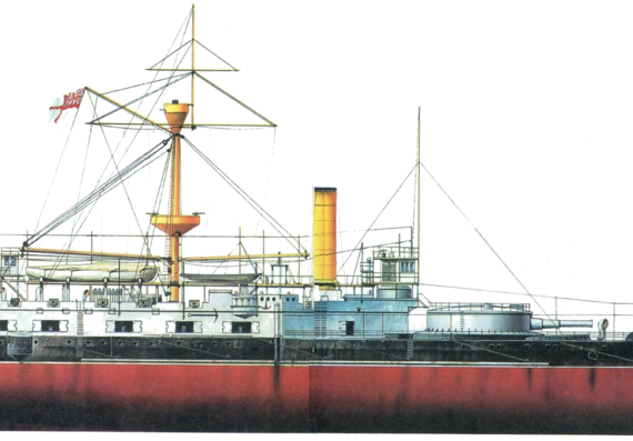 Боевой корабль HMS Victoria (Battleship) - чертежи, габариты, рисунки
