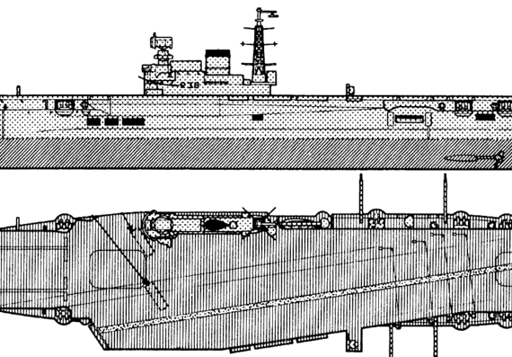 HMS Victorious (Aircraft Carrier) - drawings, dimensions, pictures