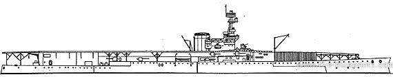 Боевой корабль HMS Vindictive - чертежи, габариты, рисунки