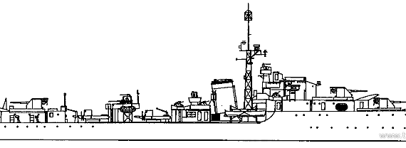 Эсминец HMS Virago (Destroyer) (1943) - чертежи, габариты, рисунки