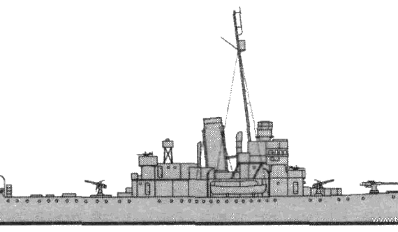 Ship HMS Walney (Sloop) (USS CGC-51 Sebago) (1942) - drawings, dimensions, figures