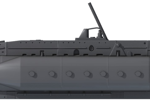 Подводная лодка HMS X-Craft (Submarine) - чертежи, габариты, рисунки