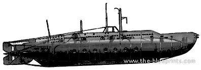 Подводная лодка HMS X1 (1944) - чертежи, габариты, рисунки