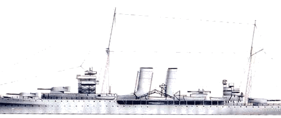 Корабль HMS York (Heavy Cruiser) (1931) - чертежи, габариты, рисунки