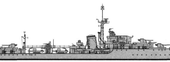 Корабль HMS Zest R02 (Destroyer) (1945) - чертежи, габариты, рисунки